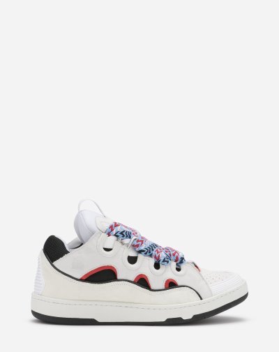 Lanvin Bőr Curb Sneaker Női Tornacipő Kék | HU48609