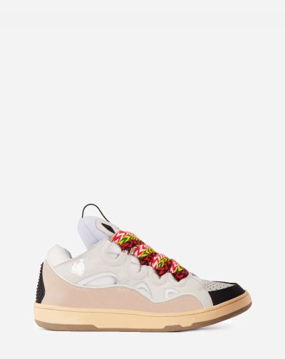 Lanvin Bőr Curb Sneakers Férfi Tornacipő Fehér | HU05250