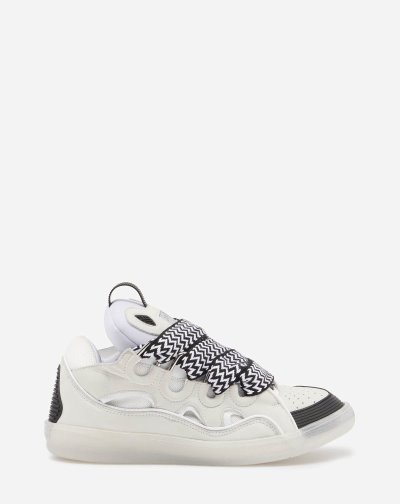 Lanvin Bőr Curb Sneakers Férfi Tornacipő Fehér | HU07253