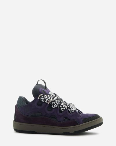 Lanvin Bőr Curb Sneakers Férfi Tornacipő Kék | HU16199