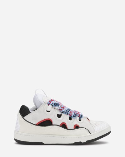 Lanvin Bőr Curb Sneakers Férfi Tornacipő Kék | HU26183