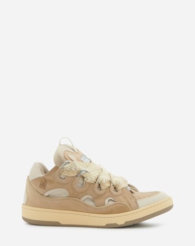 Lanvin Bőr Curb Sneakers Férfi Tornacipő Kék | HU26326
