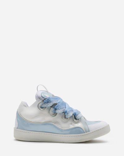 Lanvin Bőr Curb Sneakers Férfi Tornacipő Kék | HU85118