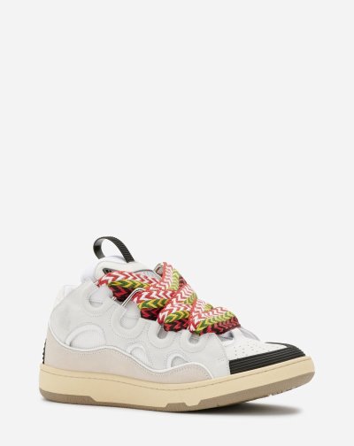 Lanvin Bőr Curb Sneakers Női Tornacipő Fehér | HU88927
