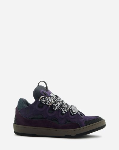 Lanvin Bőr Curb Sneakers Női Tornacipő Kék | HU18377