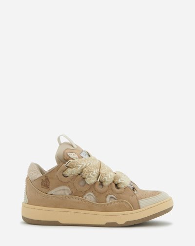 Lanvin Bőr Curb Sneakers Női Tornacipő Kék | HU21559