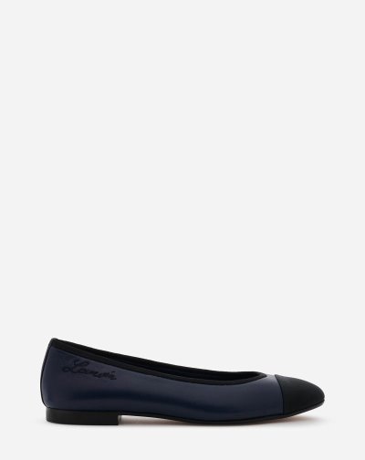 Lanvin Classic Bőr Ballet Pumps Női Körömcipő Sötétkék Kék | HU43236