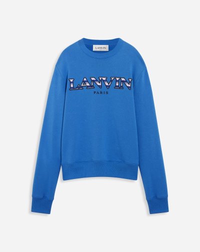Lanvin Curb Sweatshirt Férfi Pulóverek Kék | HU61630