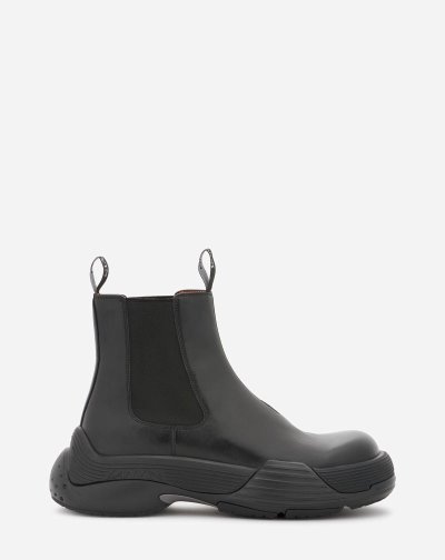 Lanvin Flash-x Bold Bőr Boots Férfi Csizma Fekete Fekete | HU86304
