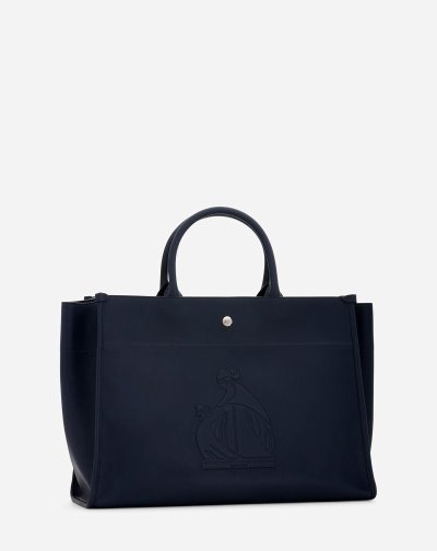 Lanvin In&Out Tote Bag Mm Férfi Tote Bag Sötétkék Kék | HU68856