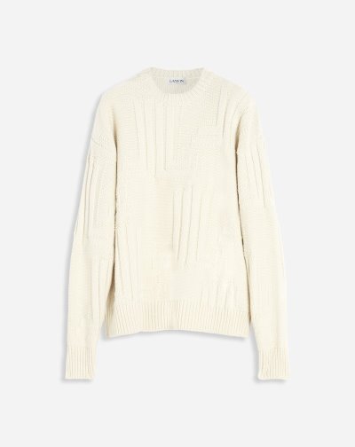 Lanvin Jl3d Thick Round Neck Pulóver Férfi Pulóverek Kék | HU77566