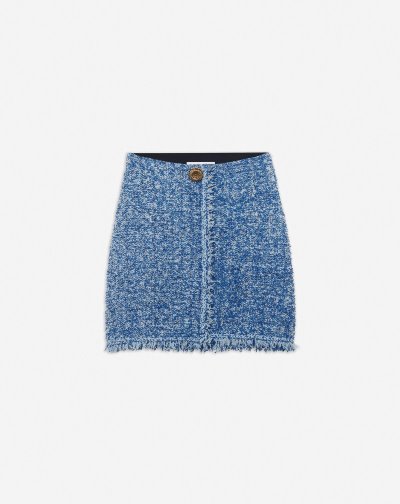 Lanvin Knit Mini Skirt Női Szoknya Világos Kék | HU75470