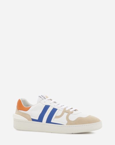 Lanvin Low Clay Sneakers In Bőr Női Tornacipő Fehér Kék | HU51556