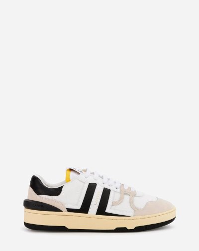 Lanvin Mesh Clay Low-top Sneakers Férfi Tornacipő Fehér | HU61798
