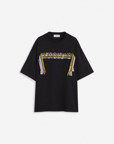 Lanvin Oversized Curb Csipke T Shirts Férfi Póló Fehér | HU01639