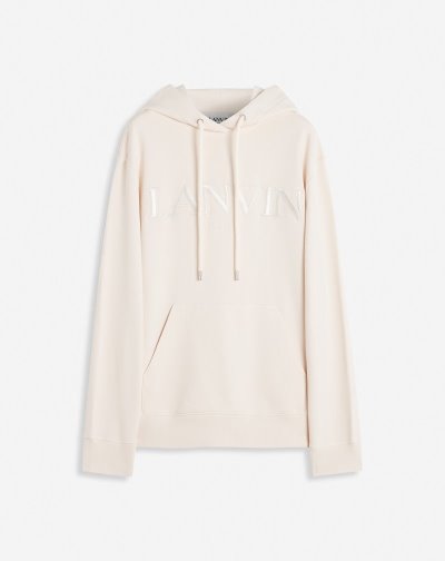 Lanvin Paris Embroidered Hoodie Női Kapucnis Pulóver Bézs | HU90857