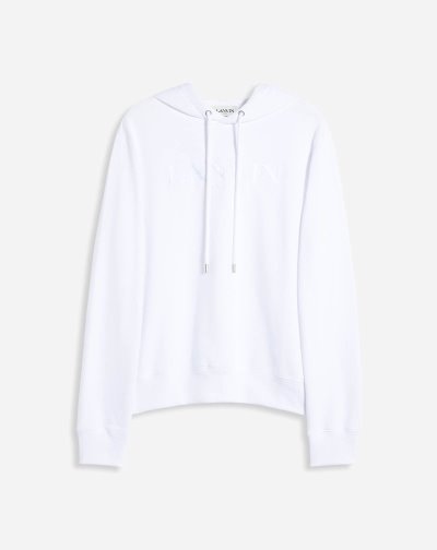 Lanvin Paris Hoodie Férfi Kapucnis Pulóver Fehér | HU47688