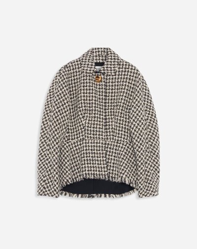 Lanvin Peplum Jacket Női Kabát Bézs Fekete | HU32570