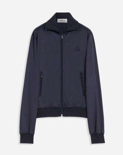 Lanvin Printed Lanvin Triangle Logo Jacket Férfi Kabát Kék | HU80484