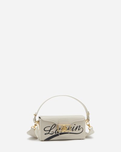 Lanvin Shiny Bőr Lanvin Nano Pencil Bag Női Táska Krém Fekete | HU73109