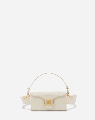 Lanvin Shiny Bőr Nano Pencil Bag Női Táska Krém | HU07180
