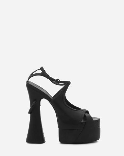 Lanvin Smile Platform Sandals Női Szandál Fekete | HU28427