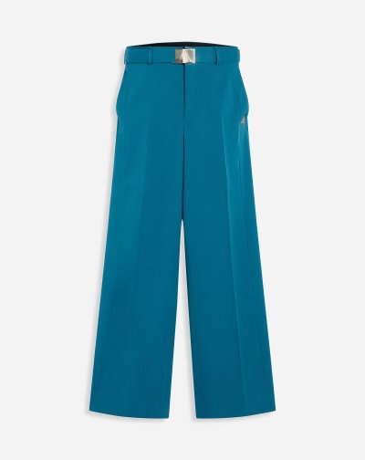 Lanvin Structured Széles Cipő-leg Pants Férfi Nadrág Kék | HU85269