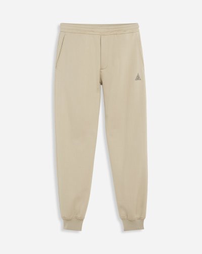 Lanvin Sweatpants With Embroidered Lanvin Triangle Logo Férfi Nadrág Bézs | HU73559
