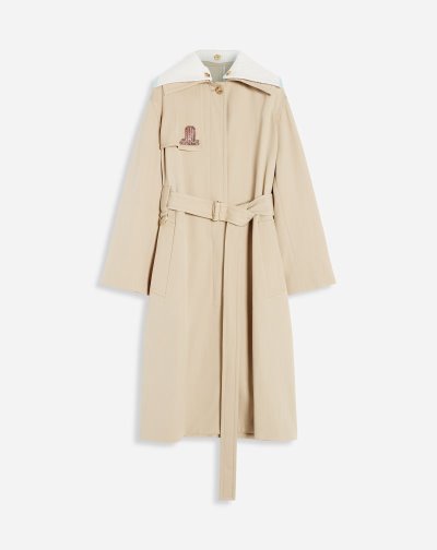 Lanvin Trench Coat Női Viharkabát Világos Bézs | HU54978