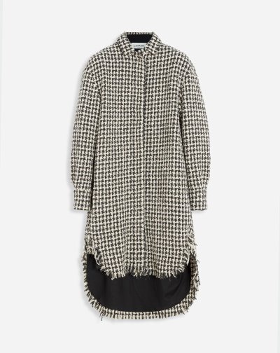 Lanvin Tweed Shirt Ruha Női Ingek Bézs Fekete | HU31487