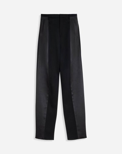 Lanvin Two Redőzött Pants With Contrasting Panels Férfi Nadrág Fekete | HU66504