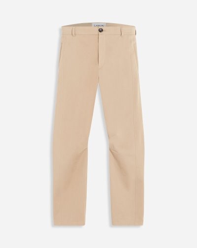 Lanvin Zipped Slim Pants Férfi Nadrág Bézs | HU66917